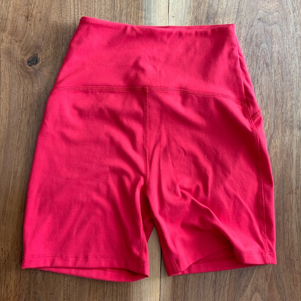 Beyond Yoga Red Bike Shorts - Picture 3 of 5